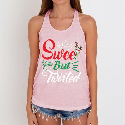 Christmas Costume Sweet But Twisted Matching Family Pajama Gift Women's Knotted Racerback Tank