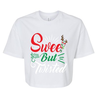 Christmas Costume Sweet But Twisted Matching Family Pajama Gift Bella+Canvas Jersey Crop Tee