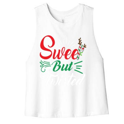 Christmas Costume Sweet But Twisted Matching Family Pajama Gift Women's Racerback Cropped Tank