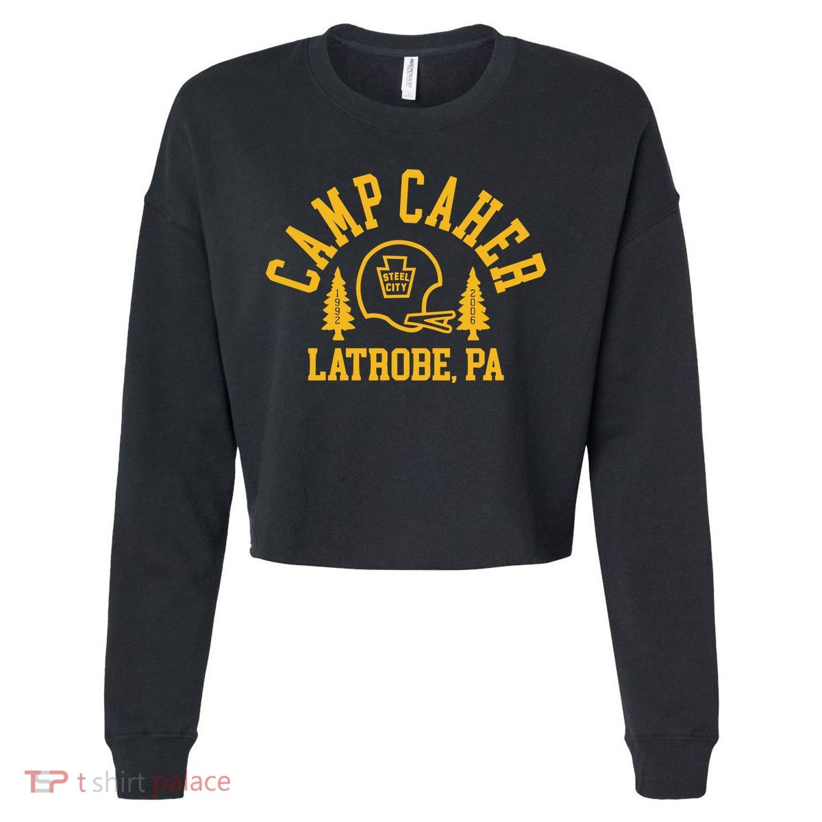 Camp Caher Steel City Latrobe Pa 1992 2006 Cropped Pullover Crew