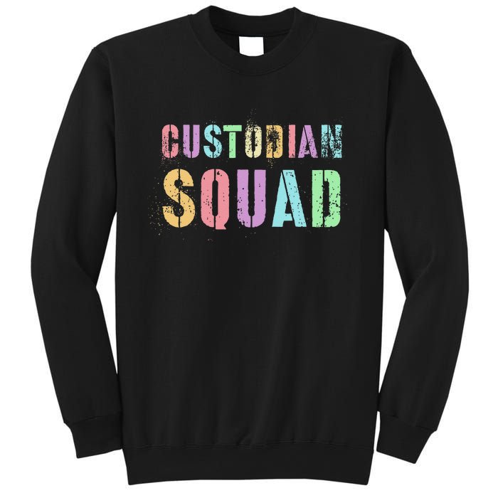 Cute Custodian Squad Cleaner Upkeep Cleanliness Facility Sweatshirt