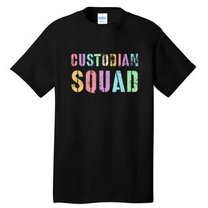 Cute Custodian Squad Cleaner Upkeep Cleanliness Facility Tall T-Shirt