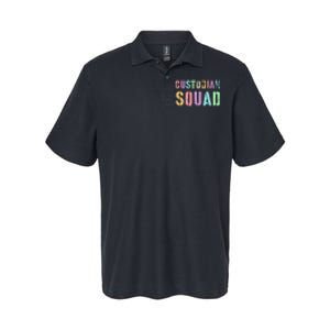 Cute Custodian Squad Cleaner Upkeep Cleanliness Facility Softstyle Adult Sport Polo