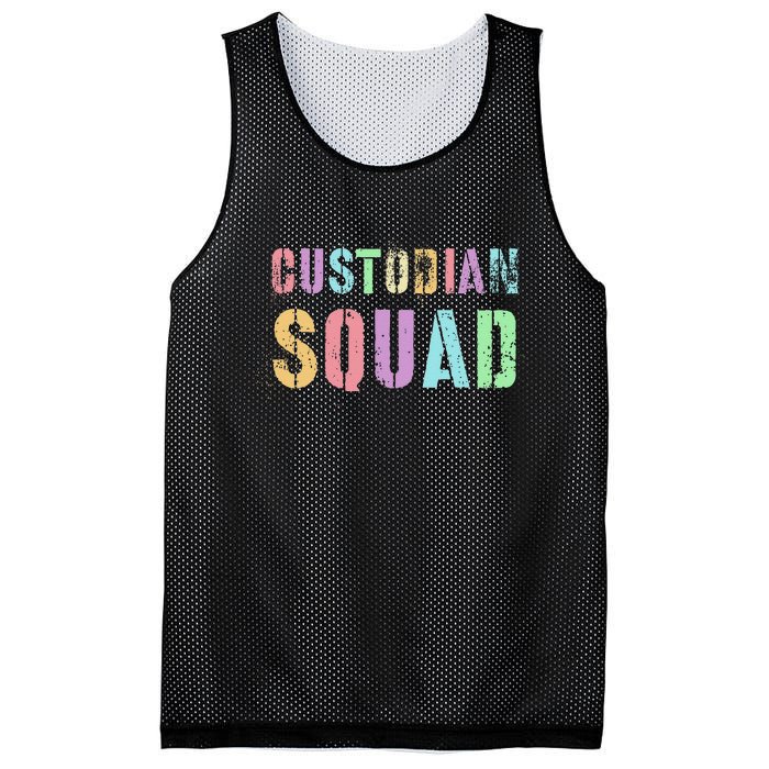 Cute Custodian Squad Cleaner Upkeep Cleanliness Facility Mesh Reversible Basketball Jersey Tank