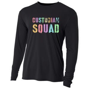 Cute Custodian Squad Cleaner Upkeep Cleanliness Facility Cooling Performance Long Sleeve Crew