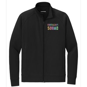 Cute Custodian Squad Cleaner Upkeep Cleanliness Facility Stretch Full-Zip Cadet Jacket