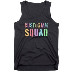 Cute Custodian Squad Cleaner Upkeep Cleanliness Facility Tank Top