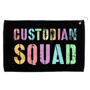 Cute Custodian Squad Cleaner Upkeep Cleanliness Facility Grommeted Golf Towel