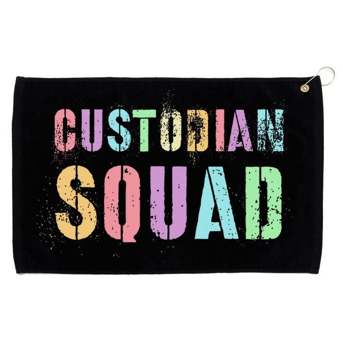 Cute Custodian Squad Cleaner Upkeep Cleanliness Facility Grommeted Golf Towel