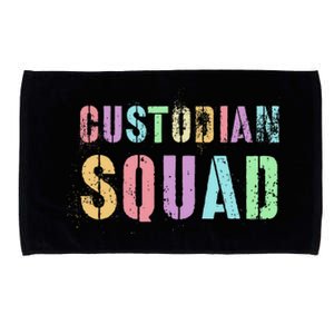 Cute Custodian Squad Cleaner Upkeep Cleanliness Facility Microfiber Hand Towel