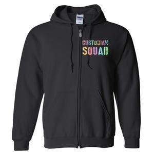 Cute Custodian Squad Cleaner Upkeep Cleanliness Facility Full Zip Hoodie