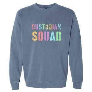 Cute Custodian Squad Cleaner Upkeep Cleanliness Facility Garment-Dyed Sweatshirt