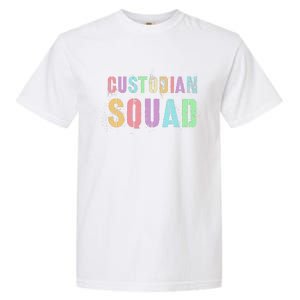 Cute Custodian Squad Cleaner Upkeep Cleanliness Facility Garment-Dyed Heavyweight T-Shirt