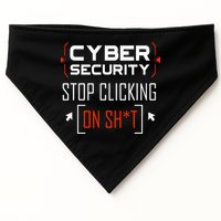 Cybersecurity Cyber Security DonT Click It Hacker USA-Made Doggie Bandana