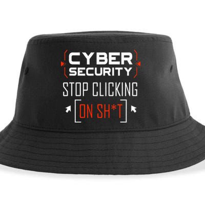 Cybersecurity Cyber Security DonT Click It Hacker Sustainable Bucket Hat