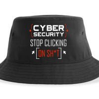 Cybersecurity Cyber Security DonT Click It Hacker Sustainable Bucket Hat