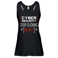 Cybersecurity Cyber Security DonT Click It Hacker Ladies Essential Flowy Tank