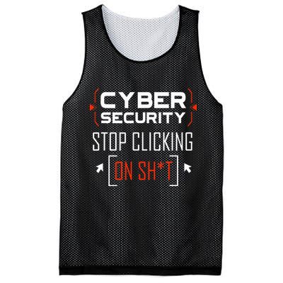 Cybersecurity Cyber Security DonT Click It Hacker Mesh Reversible Basketball Jersey Tank