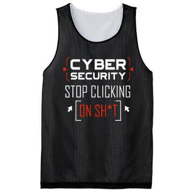 Cybersecurity Cyber Security DonT Click It Hacker Mesh Reversible Basketball Jersey Tank