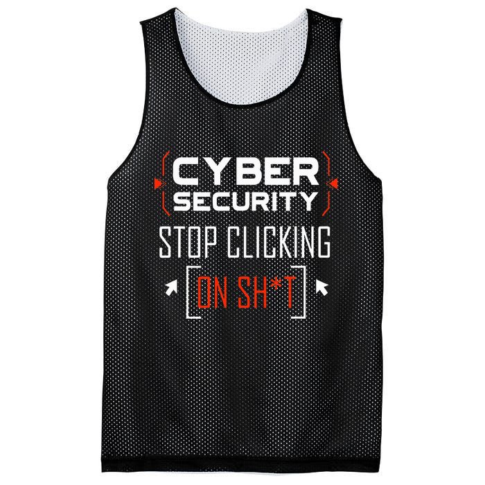 Cybersecurity Cyber Security DonT Click It Hacker Mesh Reversible Basketball Jersey Tank