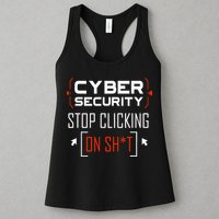 Cybersecurity Cyber Security DonT Click It Hacker Womens Tank Top