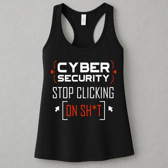 Cybersecurity Cyber Security DonT Click It Hacker Womens Tank Top