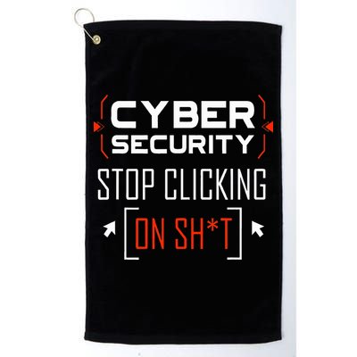 Cybersecurity Cyber Security DonT Click It Hacker Golf Towel