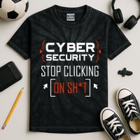 Cybersecurity Cyber Security DonT Click It Hacker Kids Tie-Dye T-Shirt
