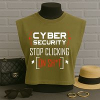 Cybersecurity Cyber Security DonT Click It Hacker Garment-Dyed Women's Muscle Tee