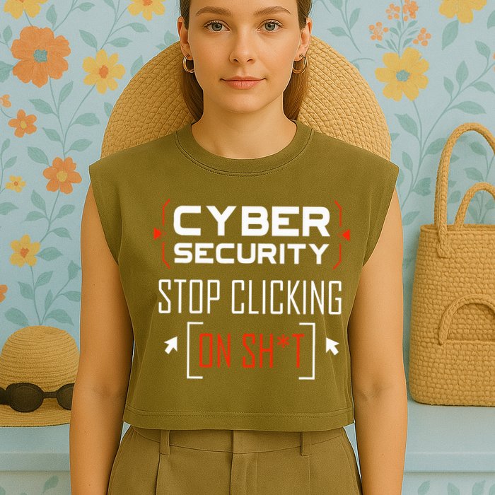 Cybersecurity Cyber Security DonT Click It Hacker Garment-Dyed Women's Muscle Tee