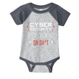 Cybersecurity Cyber Security DonT Click It Hacker Infant Baby Jersey Bodysuit