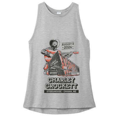 Charley Crockett Show In Omaha Ne On Aug 4 2024 Ladies PosiCharge Tri-Blend Wicking Tank