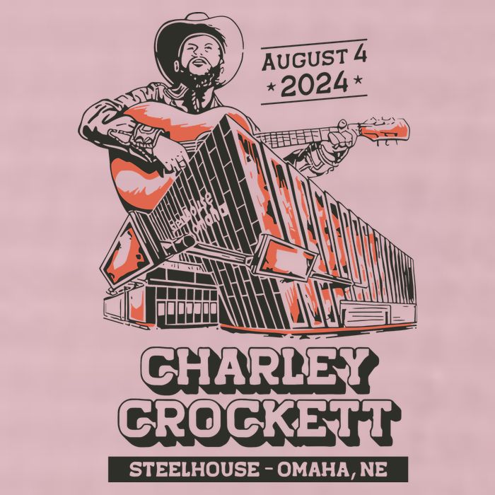 Charley Crockett Show In Omaha Ne On Aug 4 2024 25L Jumbo Tote