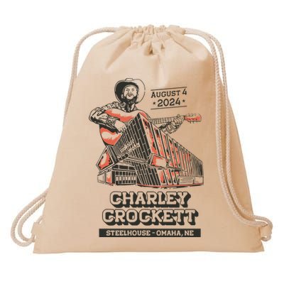 Charley Crockett Show In Omaha Ne On Aug 4 2024 Drawstring Bag