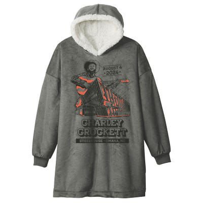 Charley Crockett Show In Omaha Ne On Aug 4 2024 Hooded Wearable Blanket