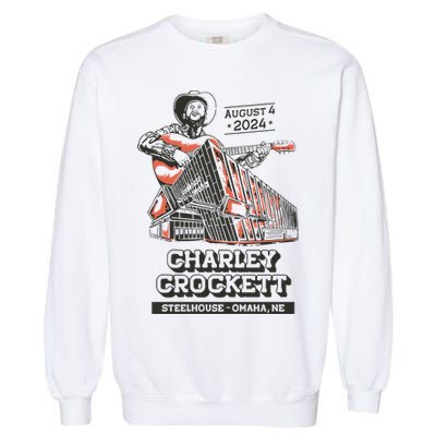 Charley Crockett Show In Omaha Ne On Aug 4 2024 Garment-Dyed Sweatshirt
