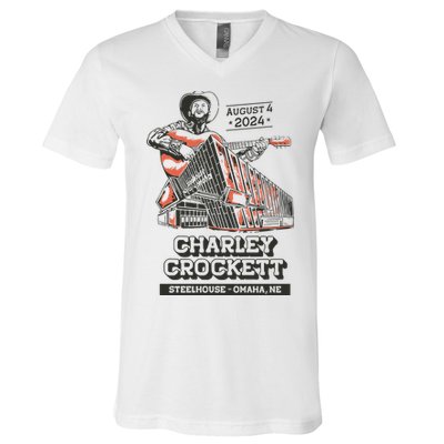 Charley Crockett Show In Omaha Ne On Aug 4 2024 V-Neck T-Shirt