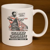 Charley Crockett Show In Omaha Ne On Aug 4 2024 11oz C Handle Ceramic Mug