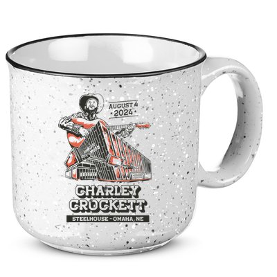 Charley Crockett Show In Omaha Ne On Aug 4 2024 15oz Campfire Ceramic Mug