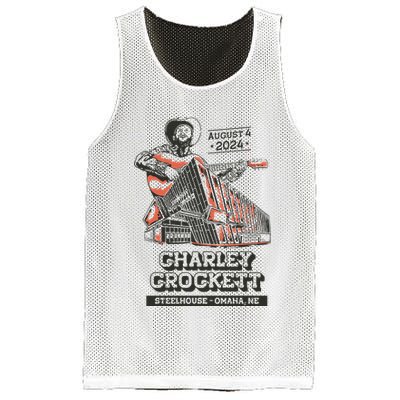 Charley Crockett Show In Omaha Ne On Aug 4 2024 Mesh Reversible Basketball Jersey Tank