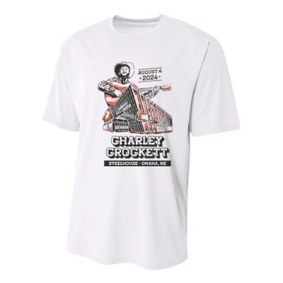 Charley Crockett Show In Omaha Ne On Aug 4 2024 Youth Performance Sprint T-Shirt