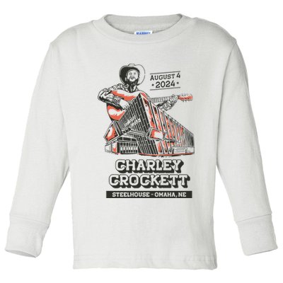 Charley Crockett Show In Omaha Ne On Aug 4 2024 Toddler Long Sleeve Shirt