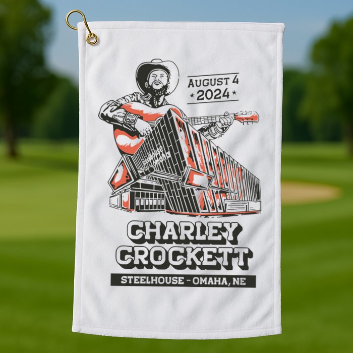 Charley Crockett Show In Omaha Ne On Aug 4 2024 Golf Towel