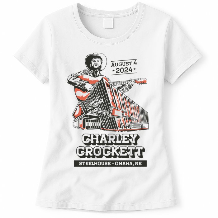 Charley Crockett Show In Omaha Ne On Aug 4 2024 Womens T-Shirt