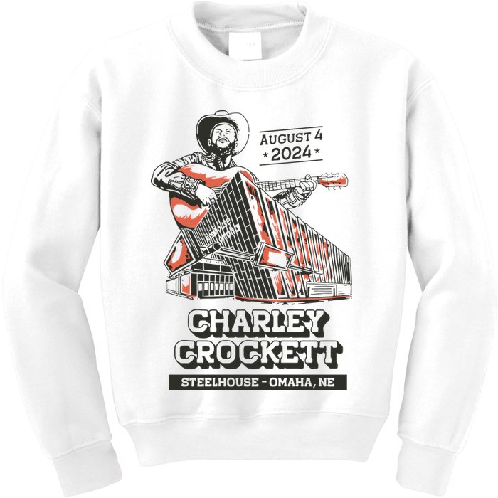 Charley Crockett Show In Omaha Ne On Aug 4 2024 Kids Sweatshirt