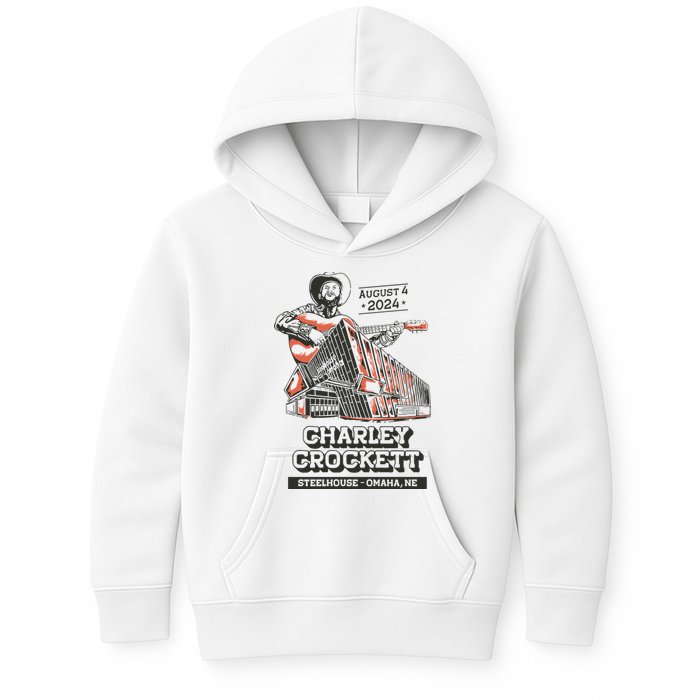 Charley Crockett Show In Omaha Ne On Aug 4 2024 Kids Hoodie