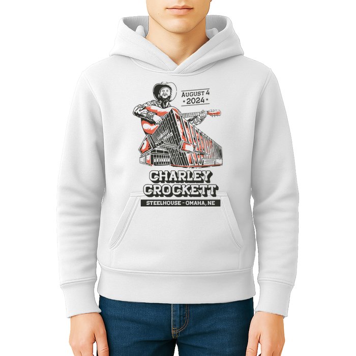 Charley Crockett Show In Omaha Ne On Aug 4 2024 Kids Hoodie