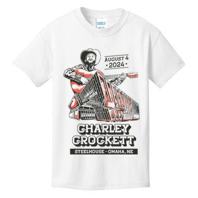 Charley Crockett Show In Omaha Ne On Aug 4 2024 Kids T-Shirt