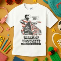 Charley Crockett Show In Omaha Ne On Aug 4 2024 Kids T-Shirt