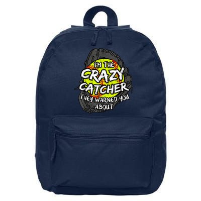 Crazy Catcher Softball Lovers Bat Ball Baseball Women 16 in Basic Backpack